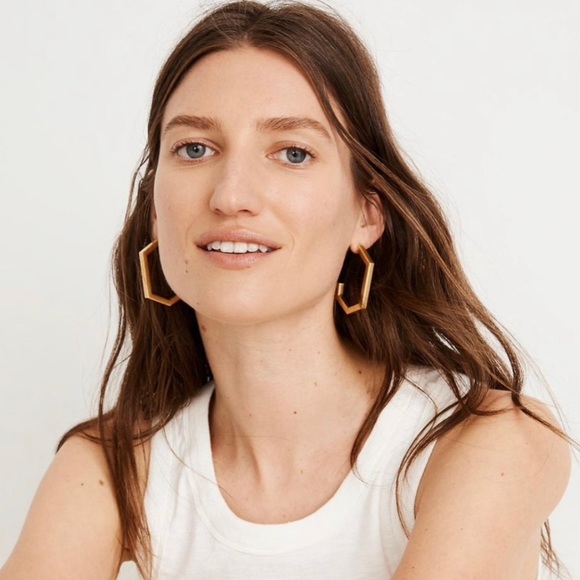 LAST PAIR | madewell | angular hoop earrings - Picture 2 of 2